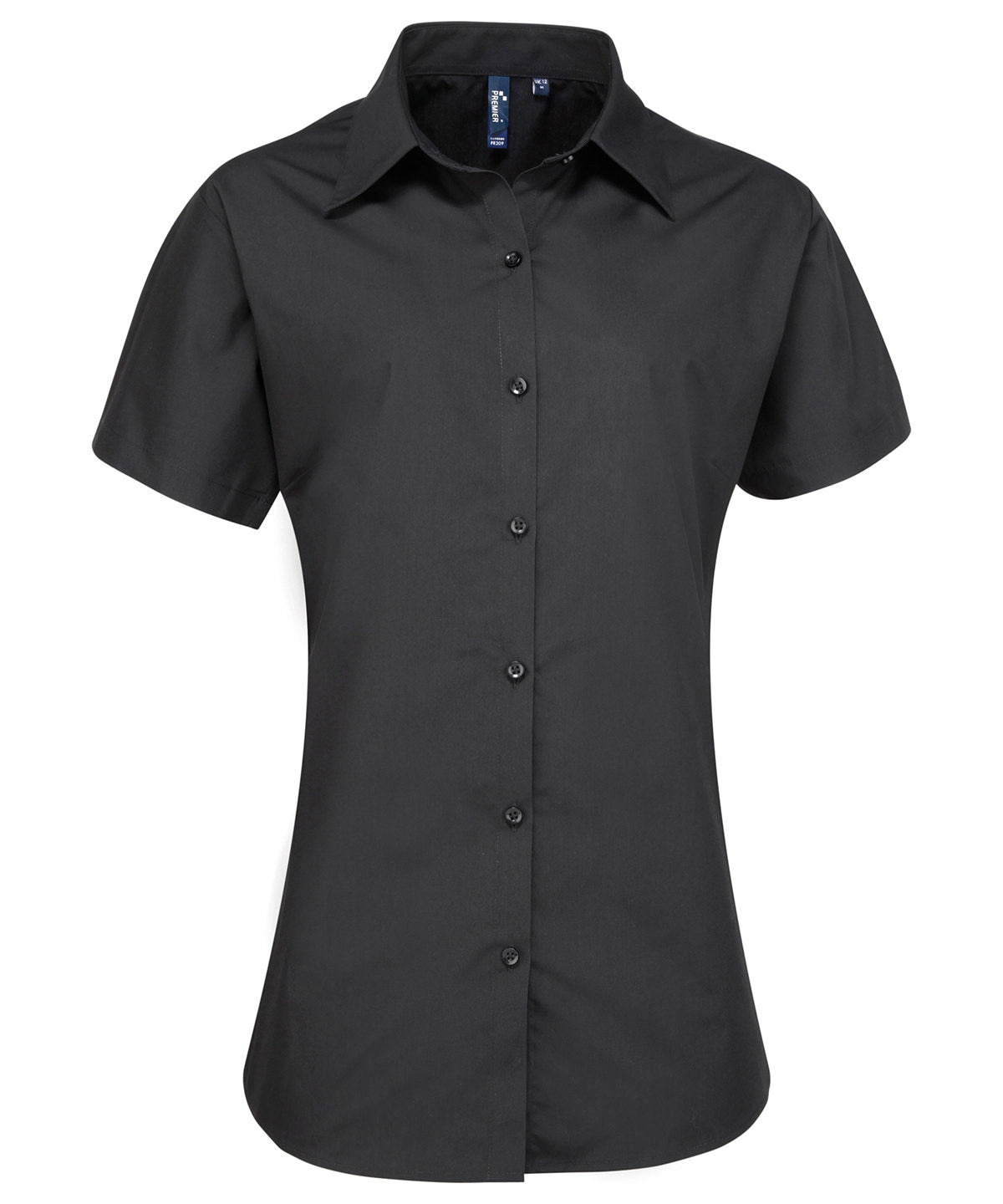 Women's supreme poplin short sleeve shirt - Black