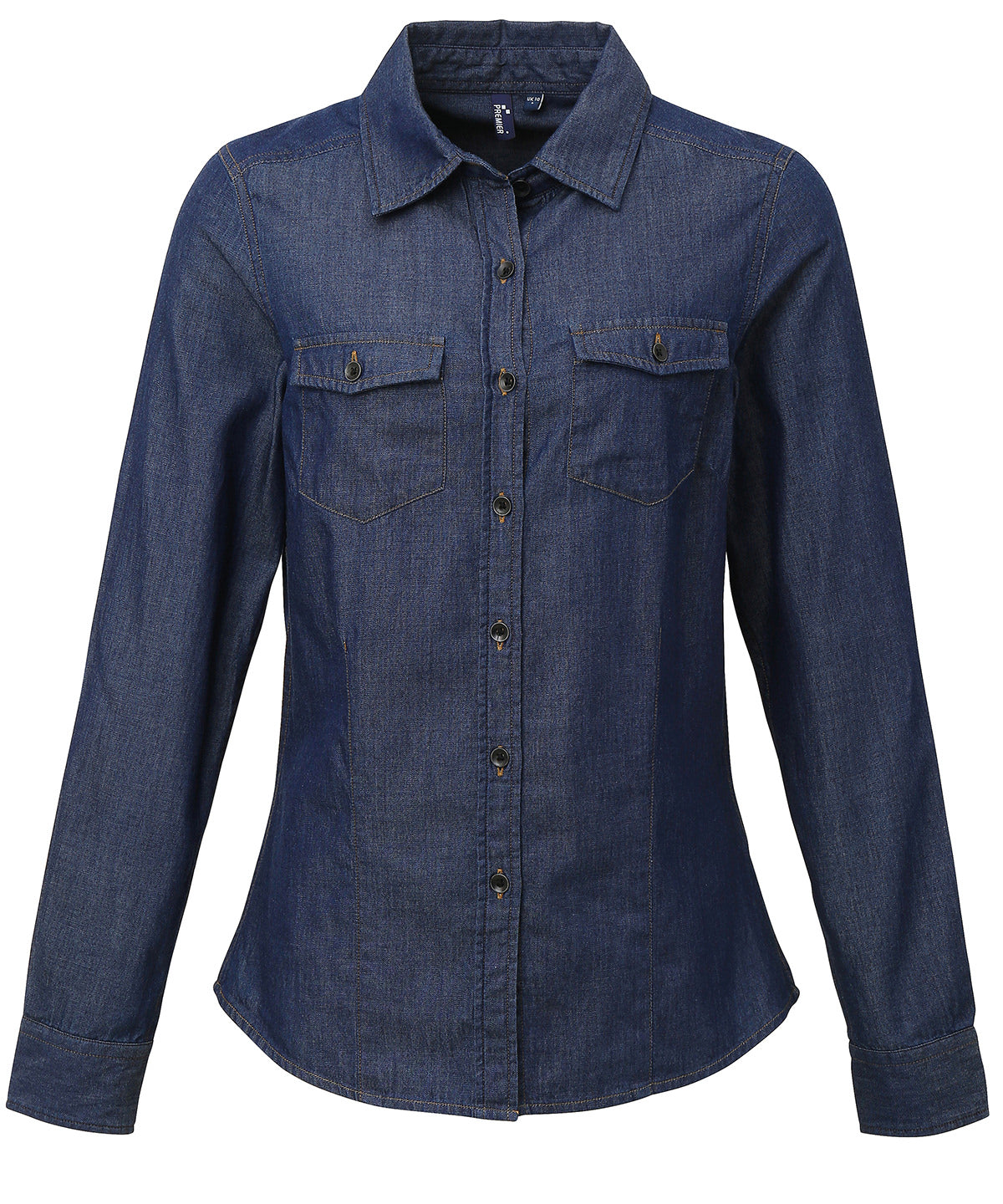 Women's jeans stitch denim shirt - Indigo Denim