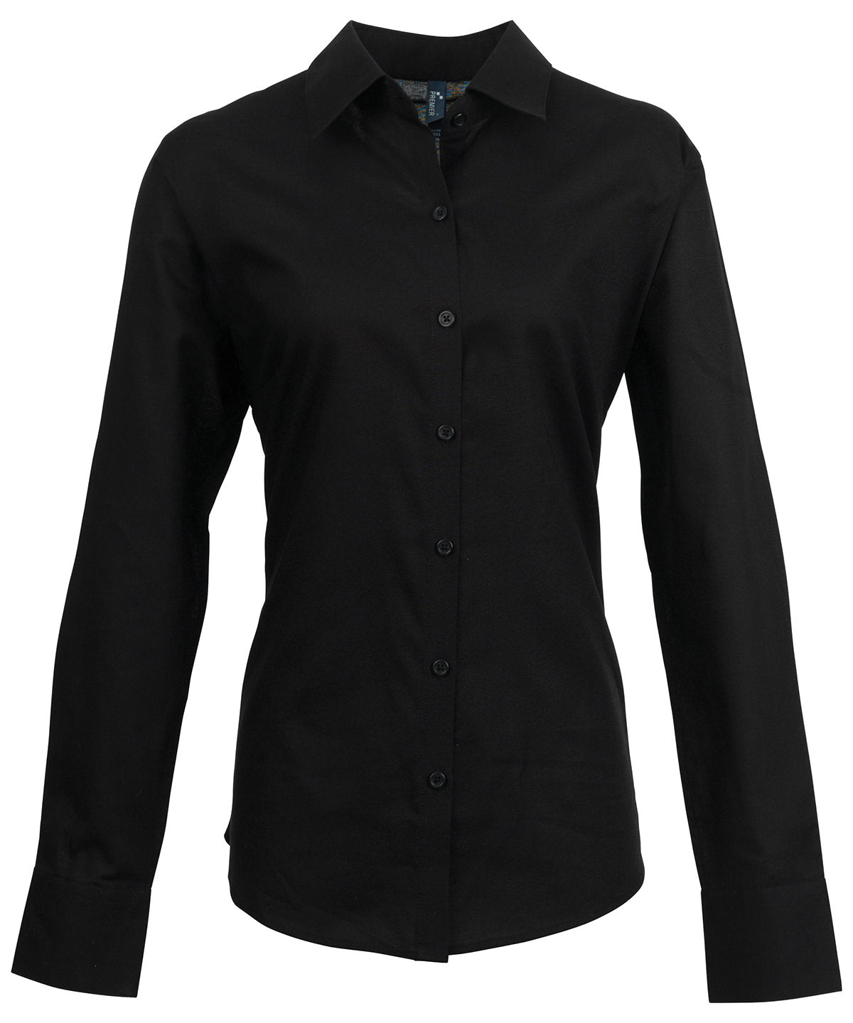 Women's signature Oxford long sleeve shirt - Black