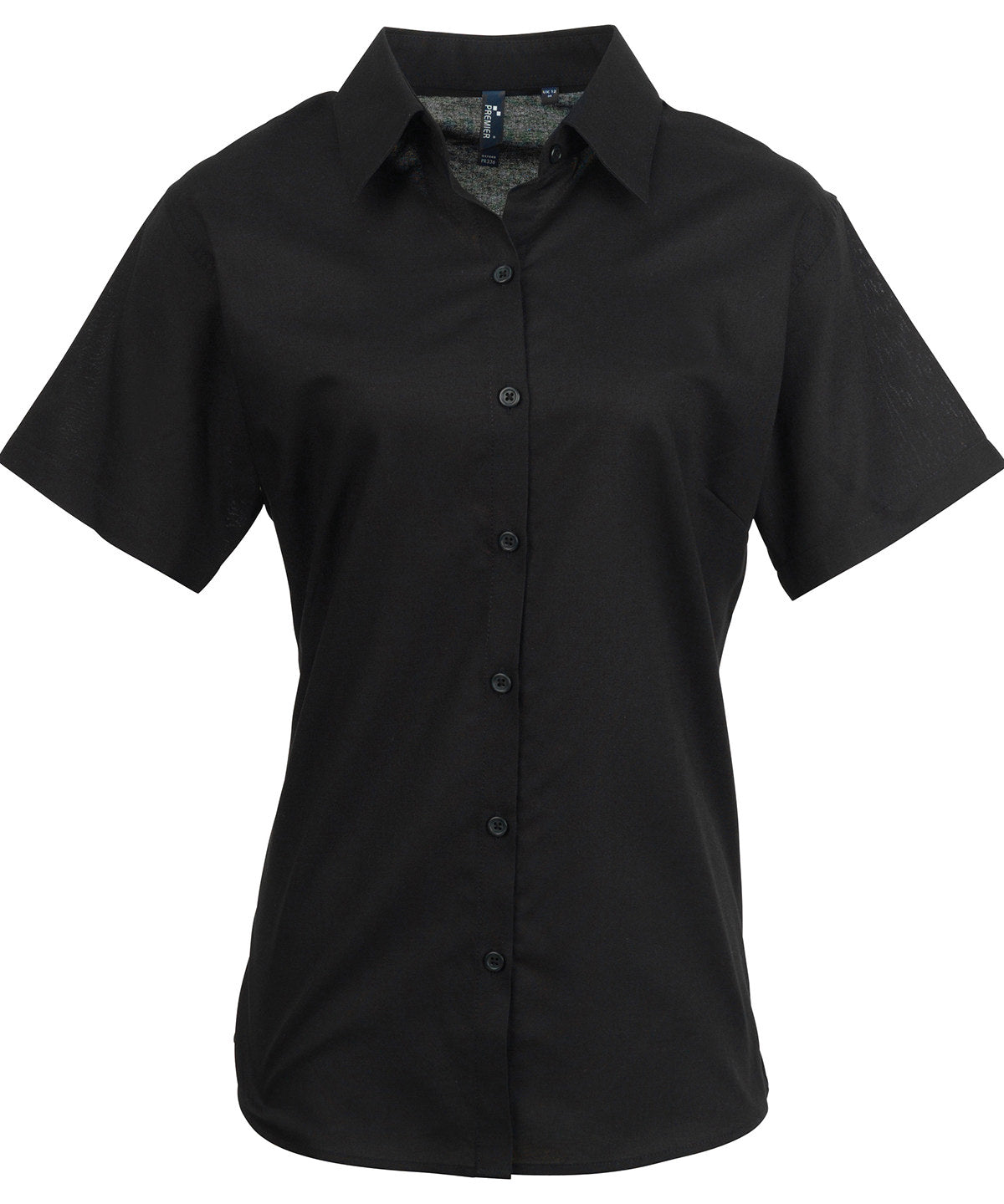 Women's signature Oxford short sleeve shirt - Black