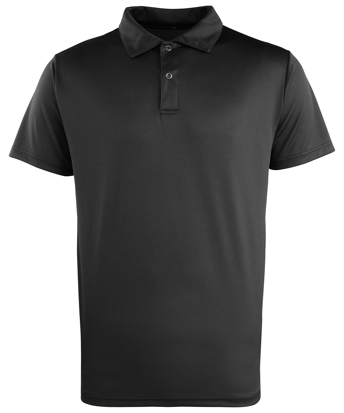 Coolchecker® studded polo - Black