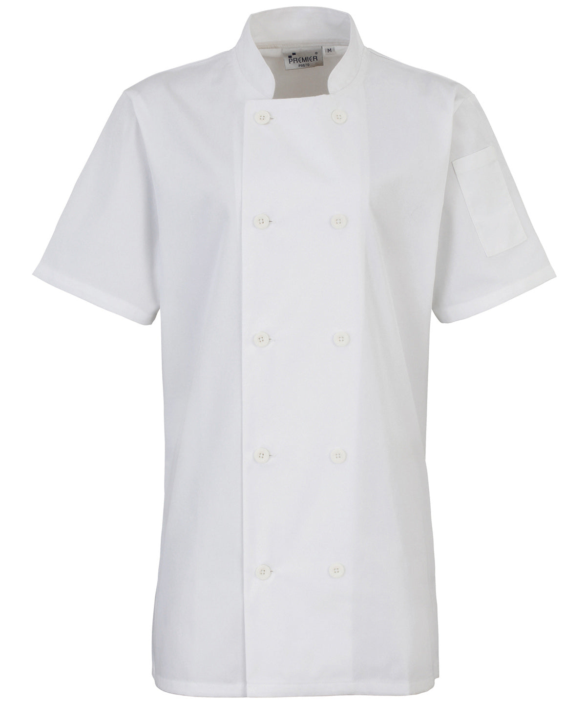 Women's short sleeve chef's jacket - White