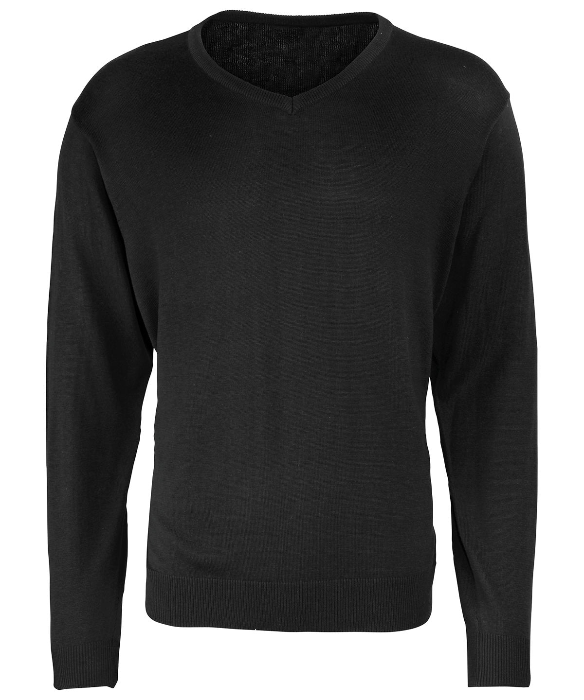V-neck knitted sweater - Black*