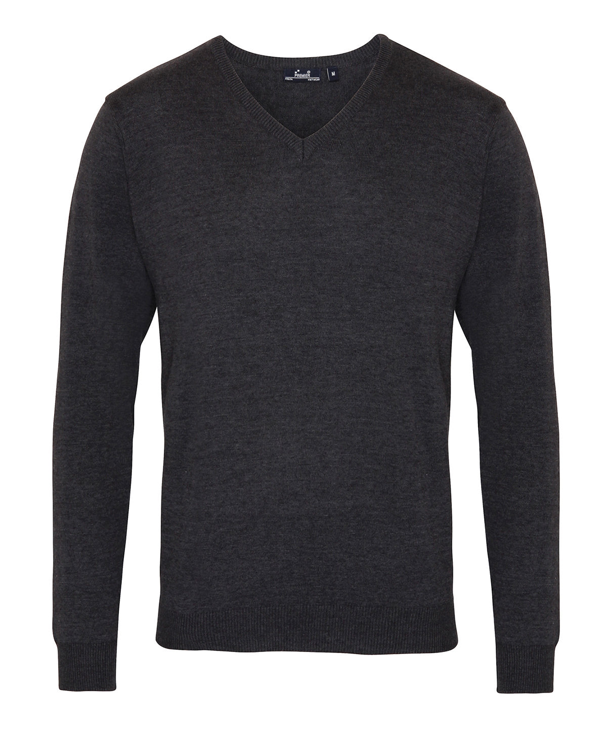 V-neck knitted sweater - Charcoal*