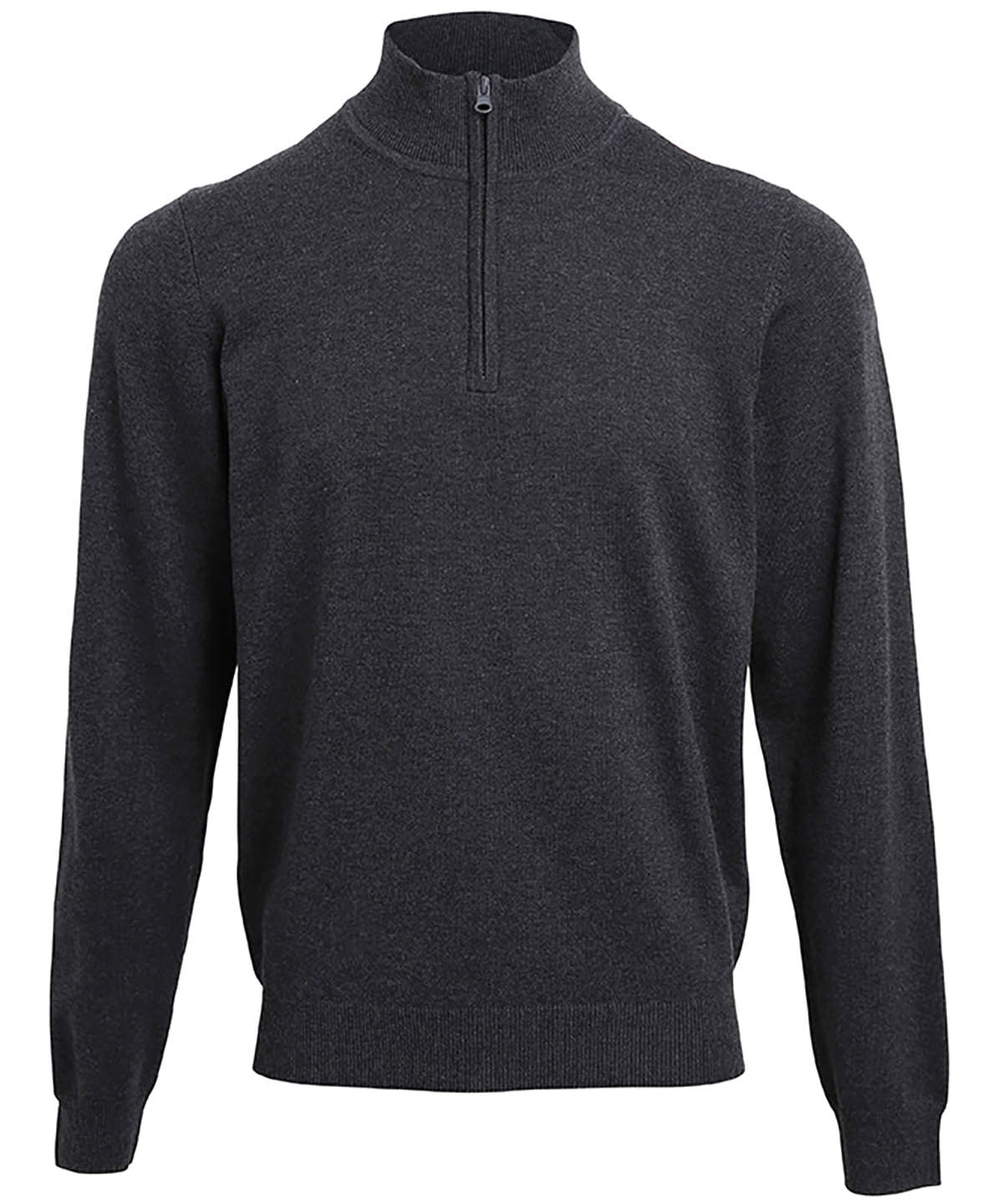 ¼ zip knitted sweater - Charcoal