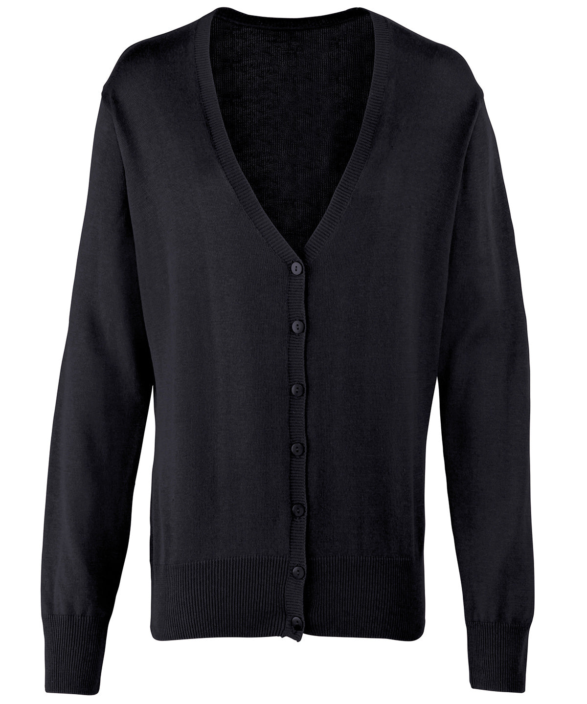 Women's button-through knitted cardigan - Black