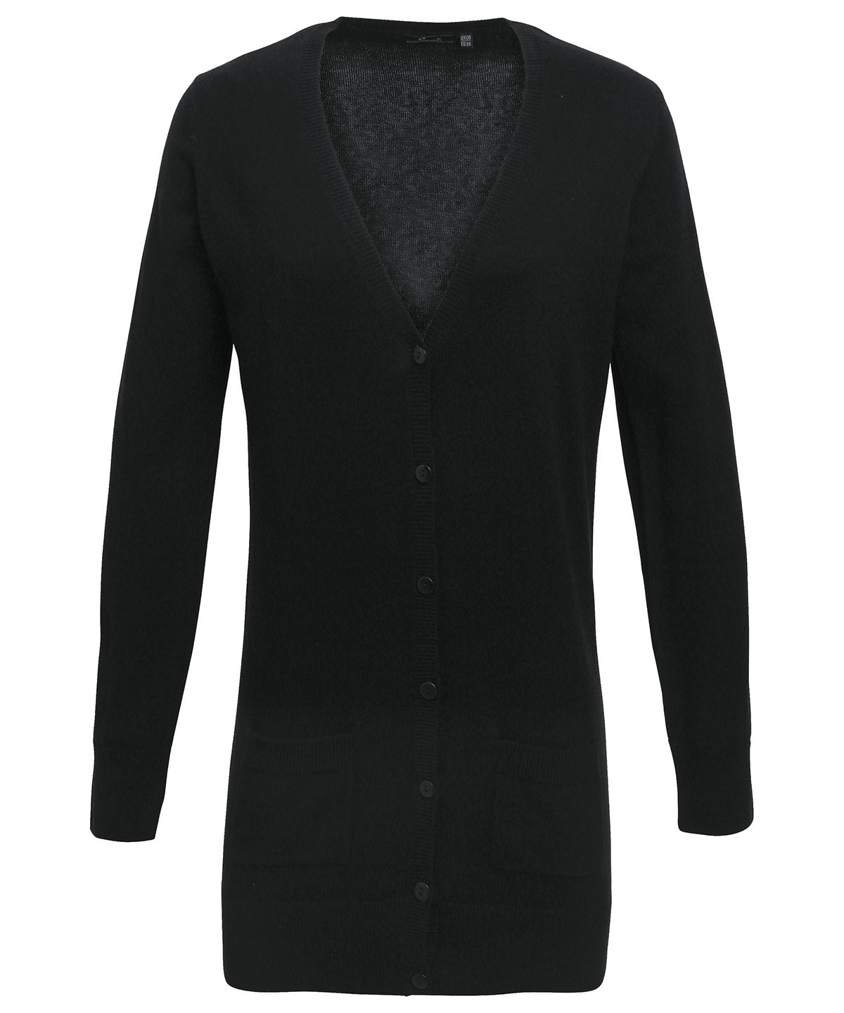 Women's longline knitted cardigan - Black