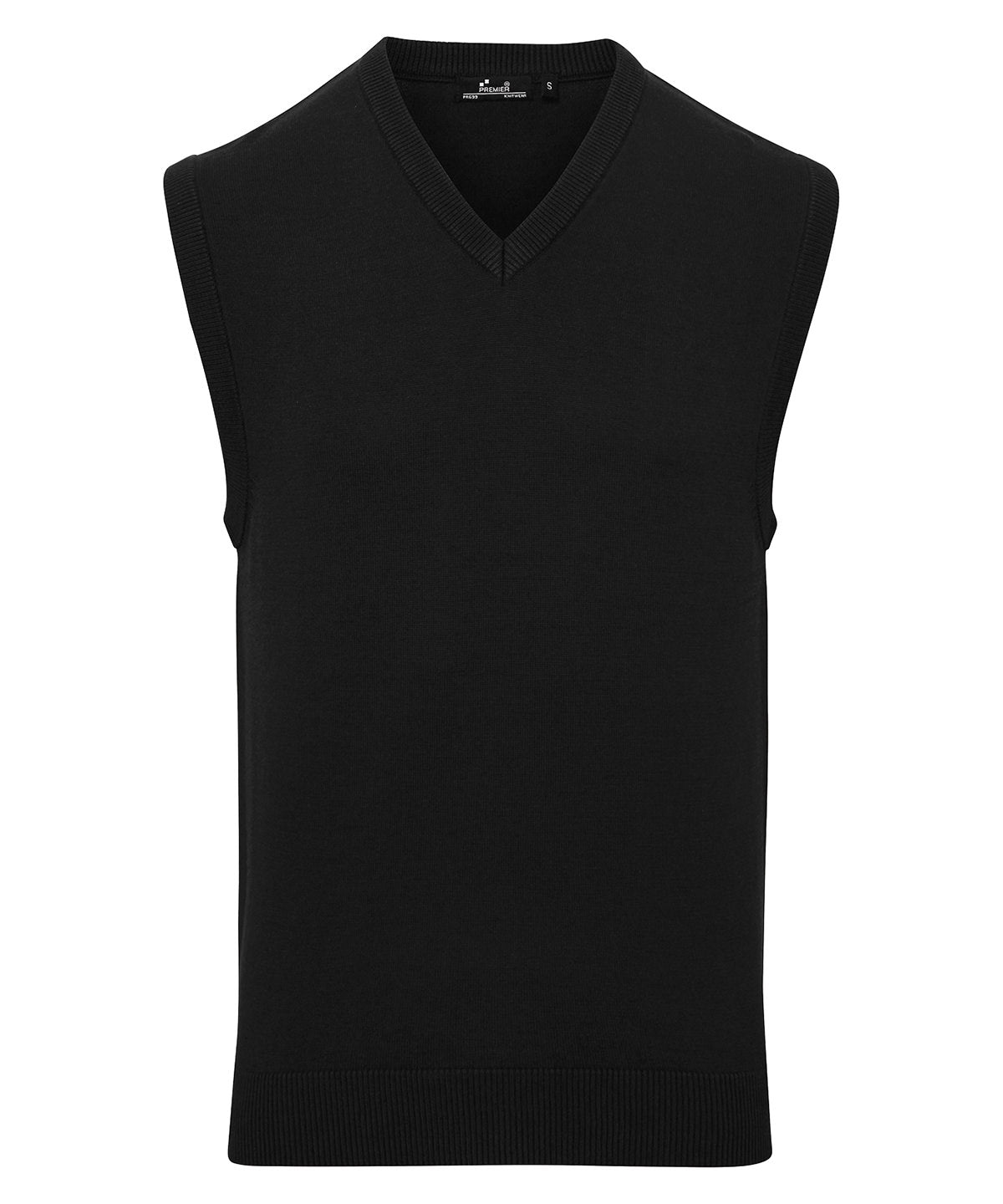 Sleeveless knitted sweater - Black