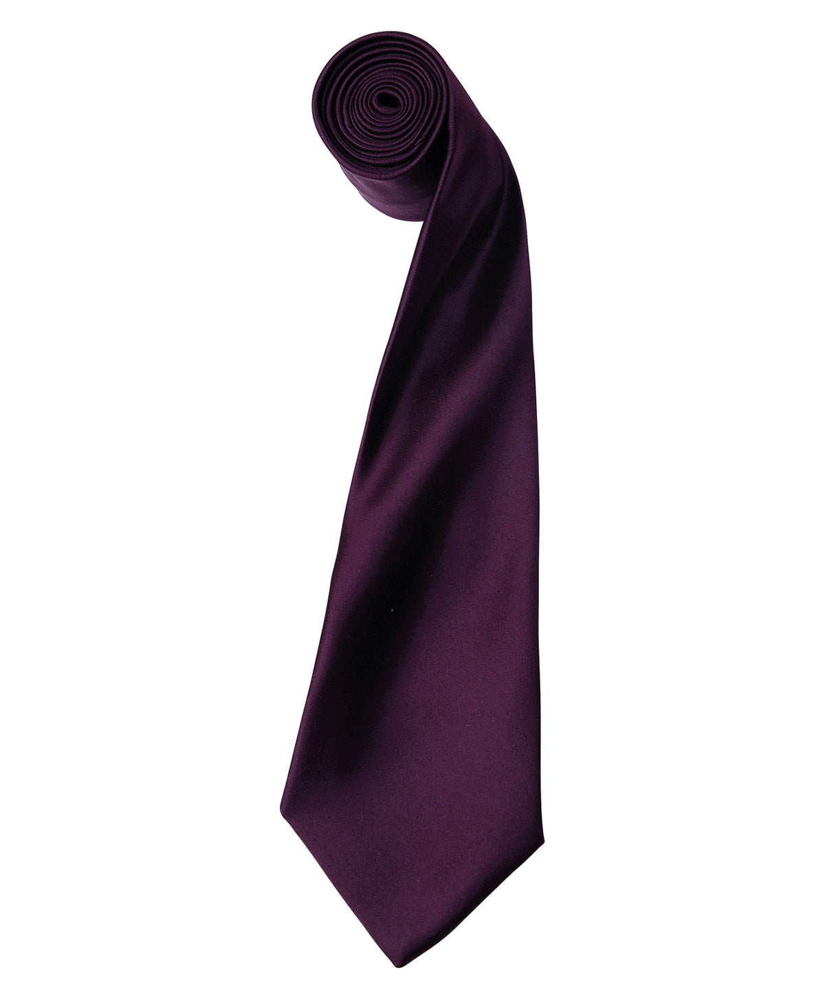 'Colours' satin tie - Aubergine