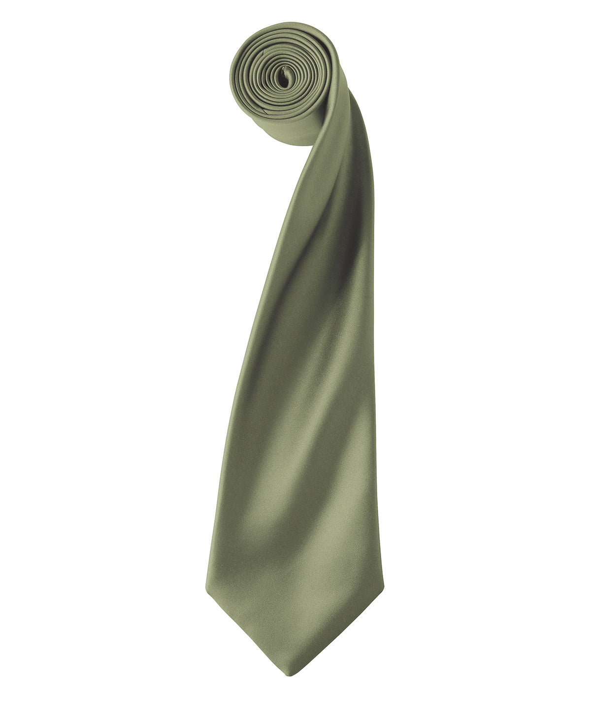 'Colours' satin tie - Olive