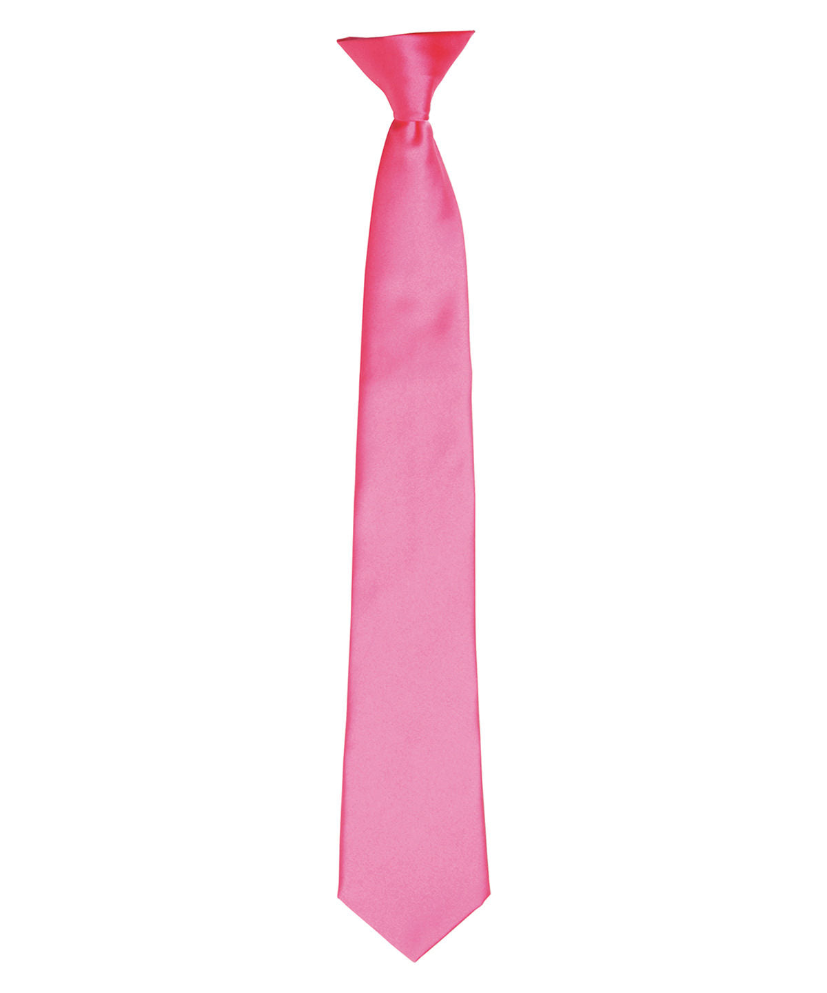 'Colours' satin clip tie - Fuchsia