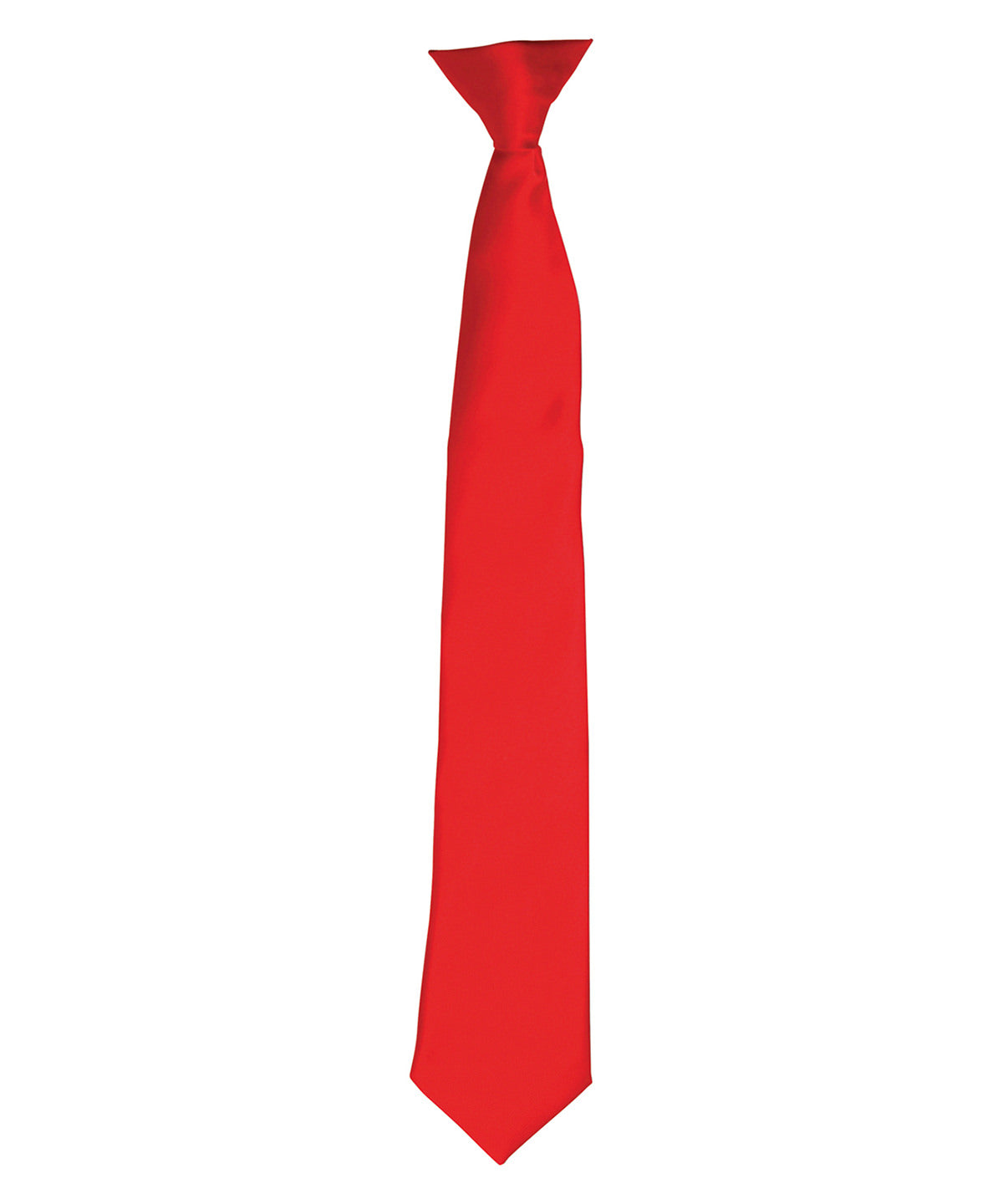 'Colours' satin clip tie - Red