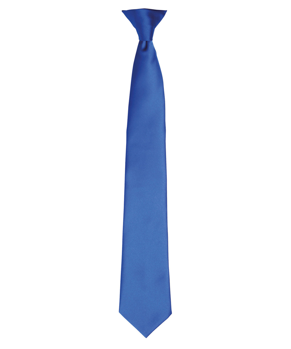 'Colours' satin clip tie - Royal