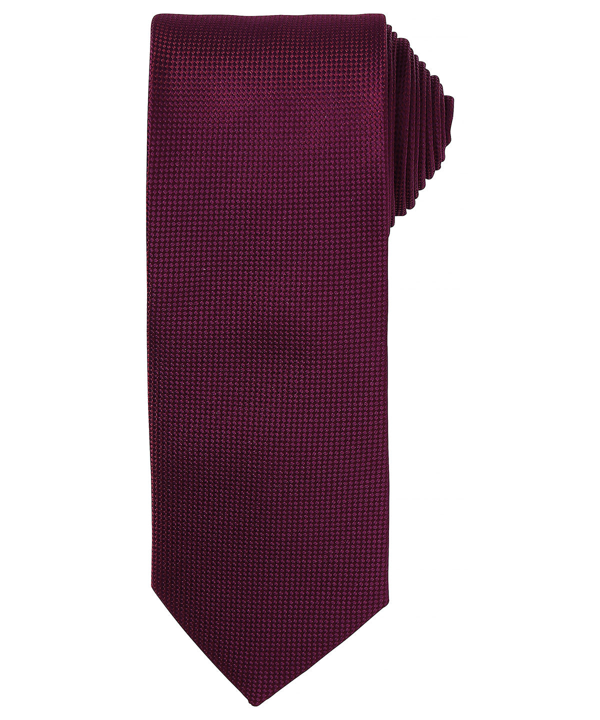 Micro waffle tie - Aubergine