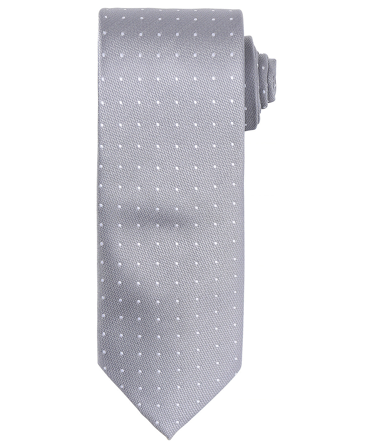 Micro dot tie - Silver/White