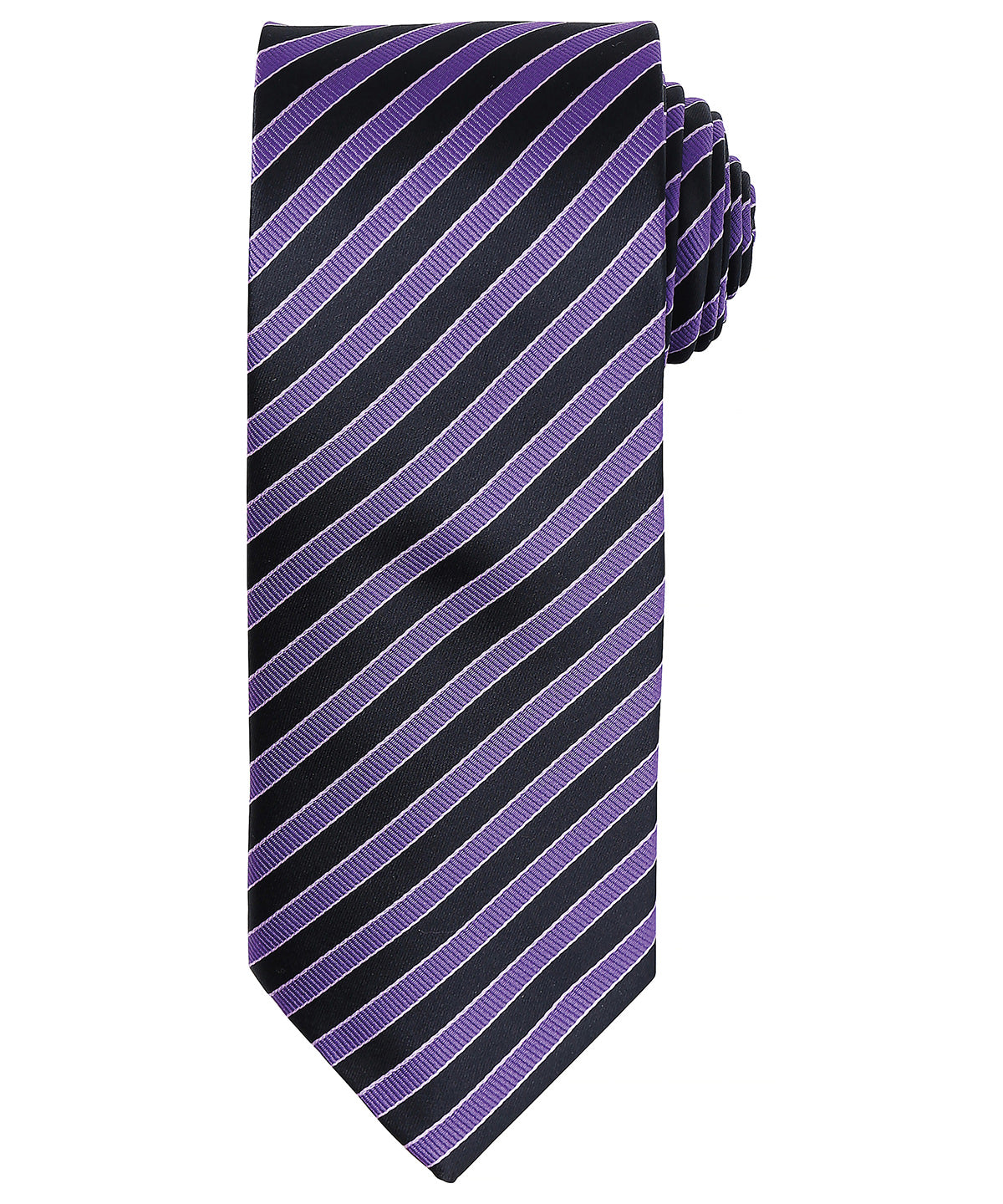Double stripe tie - Rich Violet/Black
