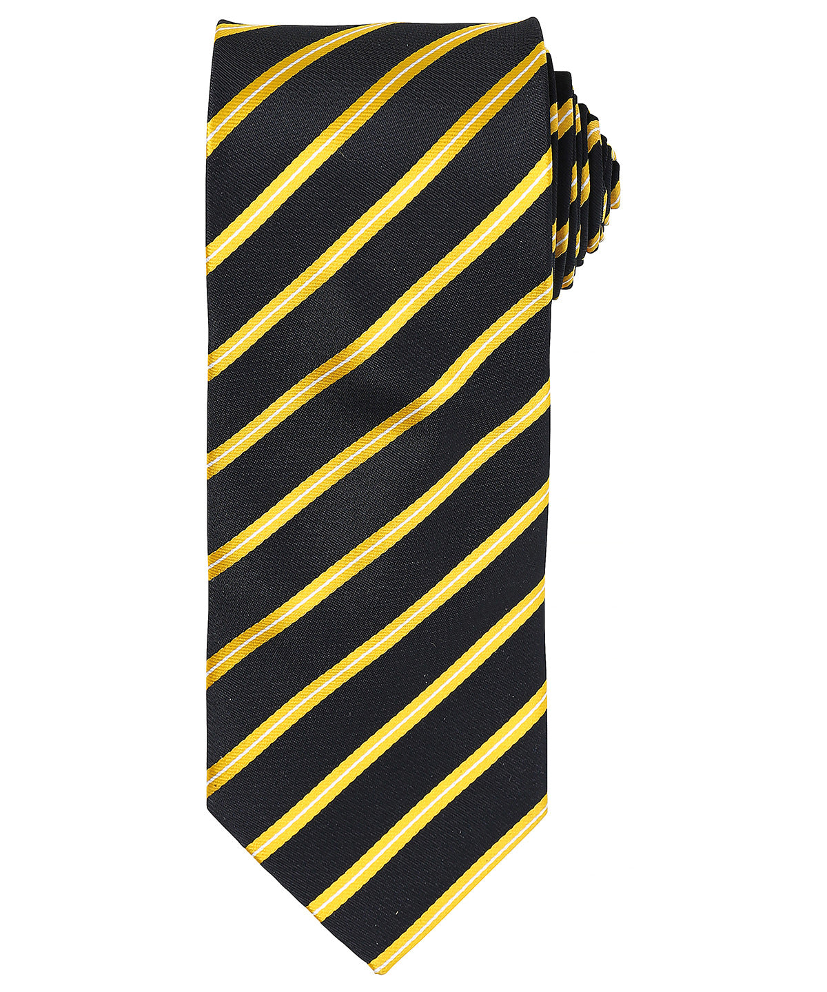 Sports stripe tie - Black/Gold