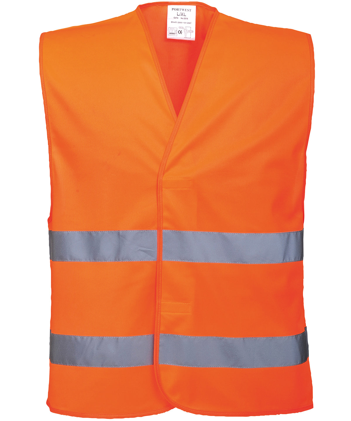 Hi-vis two-band vest (C474) - Orange