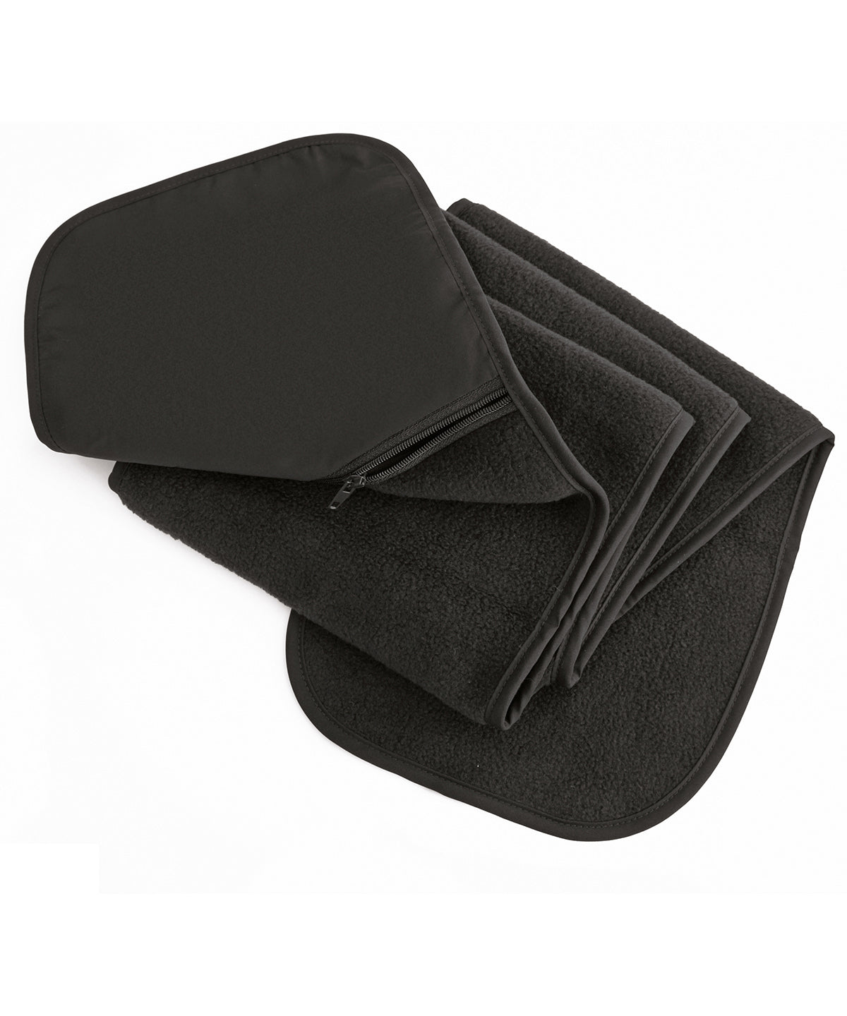 Polartherm™ fleece scarf with zip pocket - Black