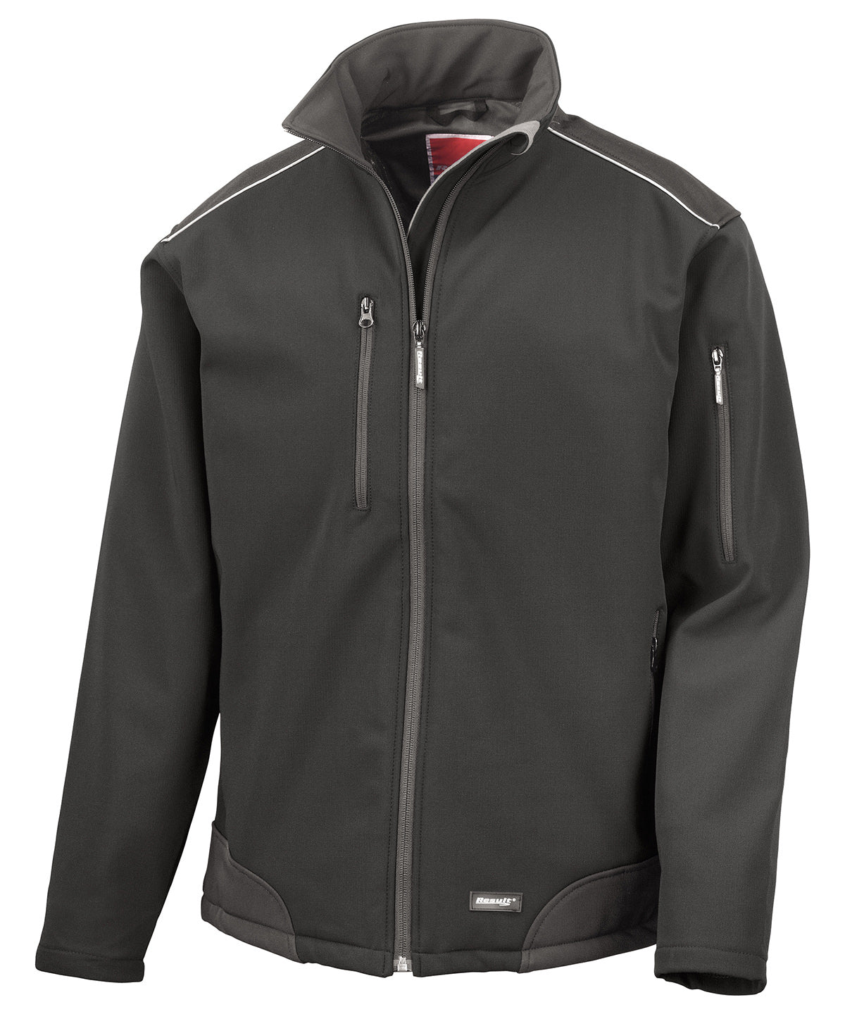 Ripstop softshell workwear jacket - Black/Black