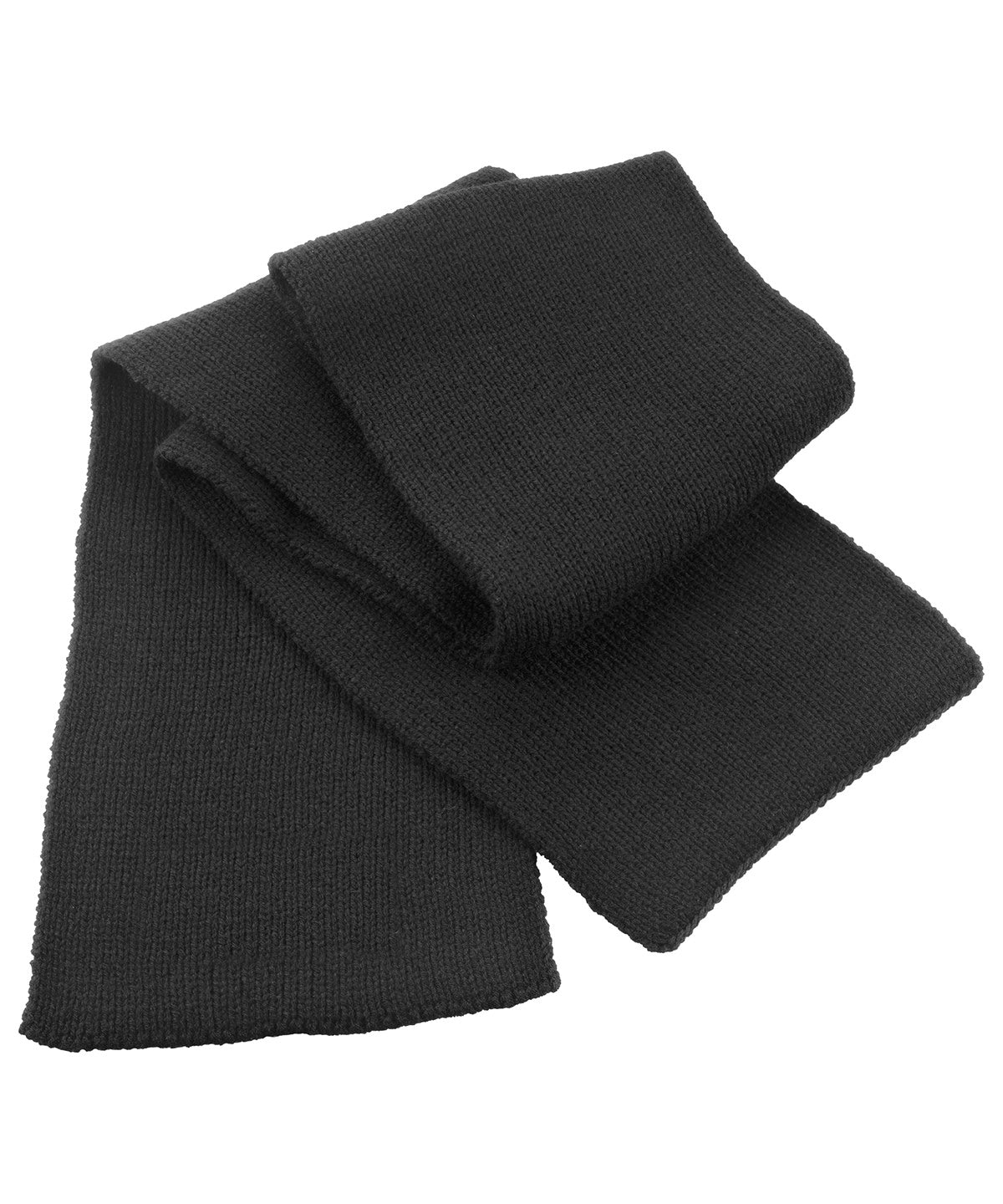 Classic heavy knit scarf - Black