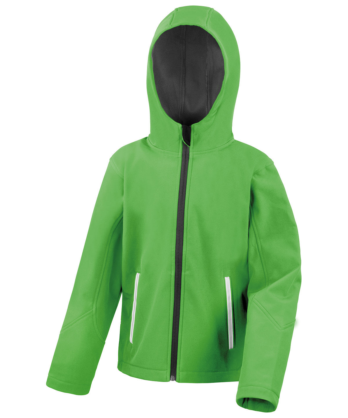 Core junior TX performance hooded softshell jacket - Vivid Green/Black