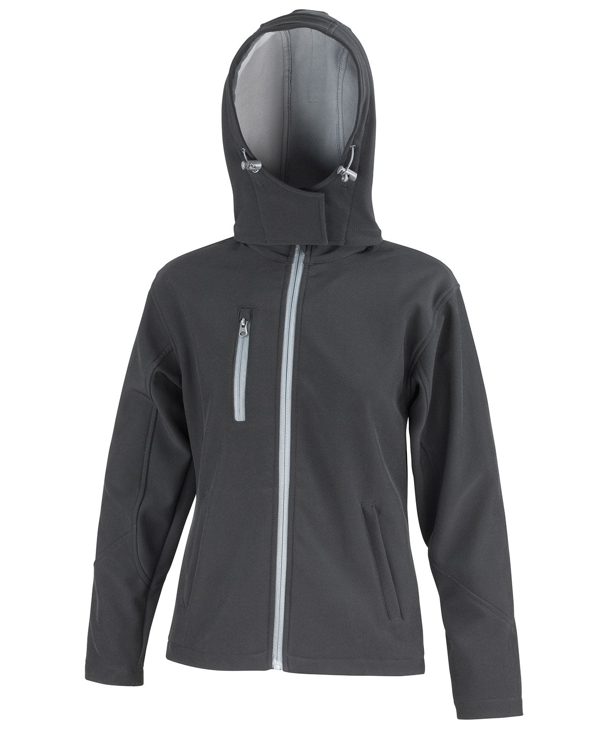 Women's Core TX performance hooded softshell jacket - Black/Grey