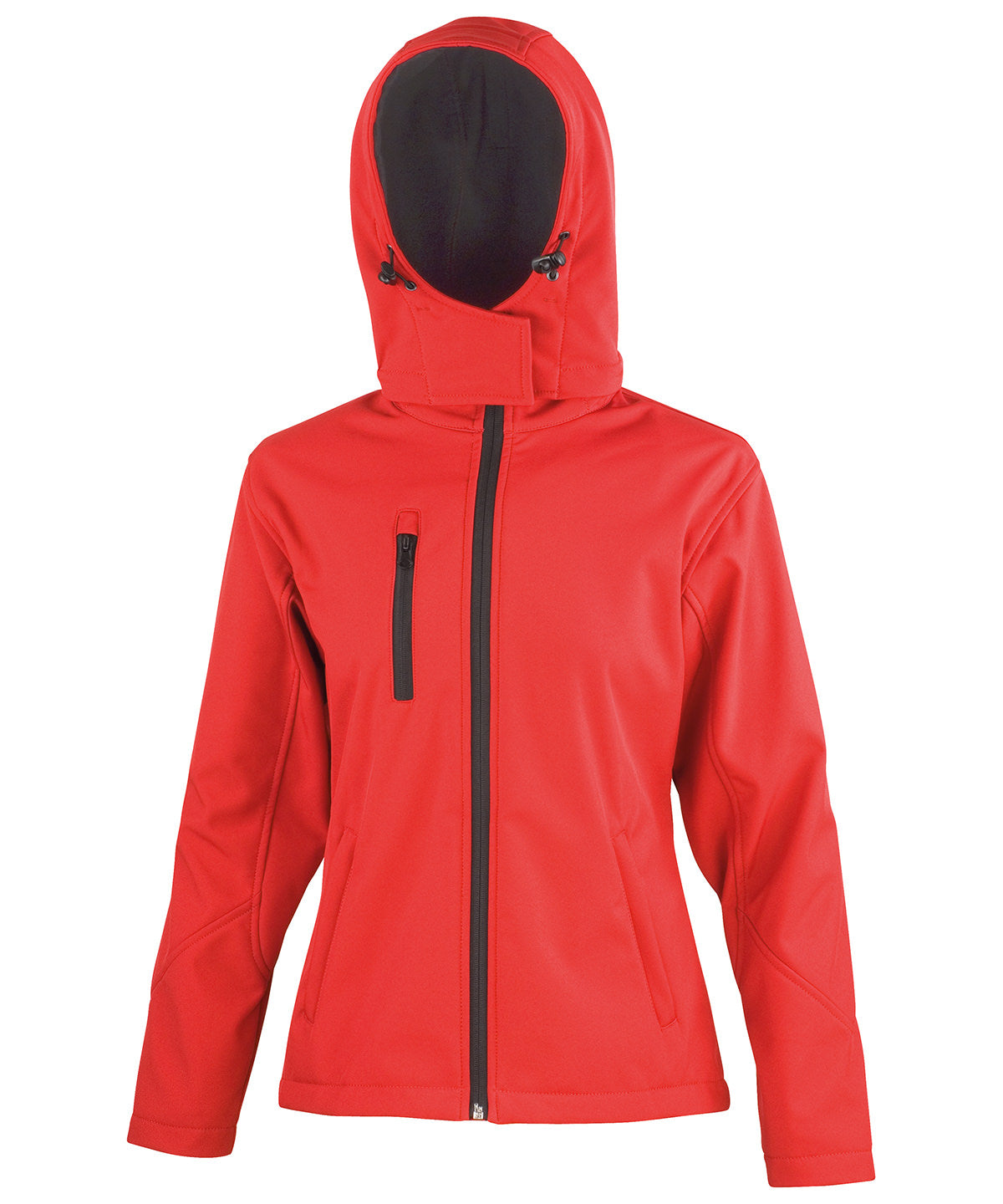 Women's Core TX performance hooded softshell jacket - Red/Black