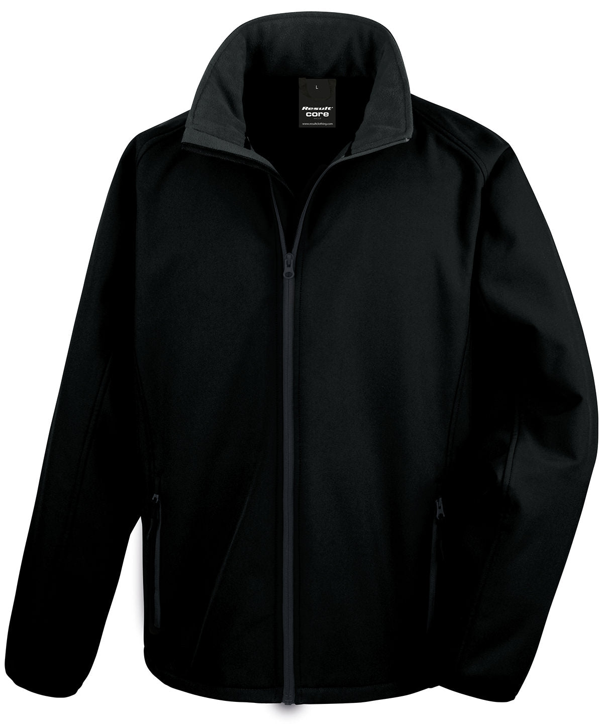 Core printable softshell jacket - Black/Black