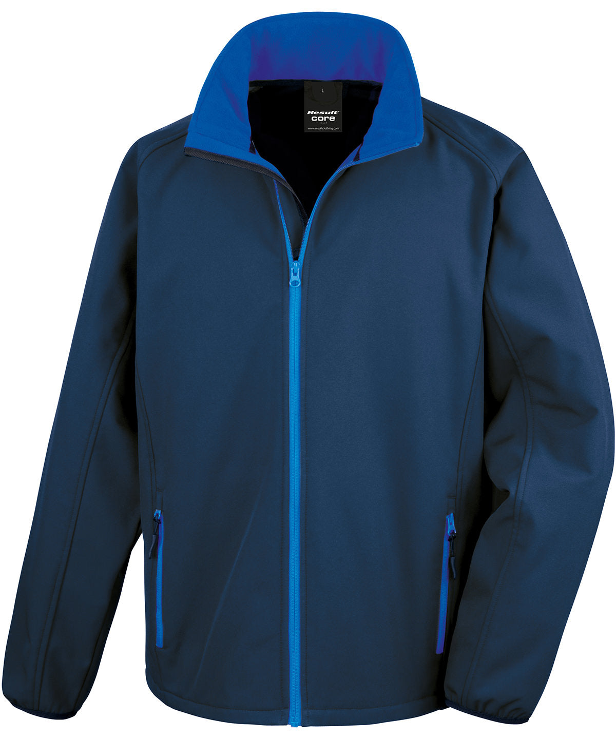 Core printable softshell jacket - Navy/Royal
