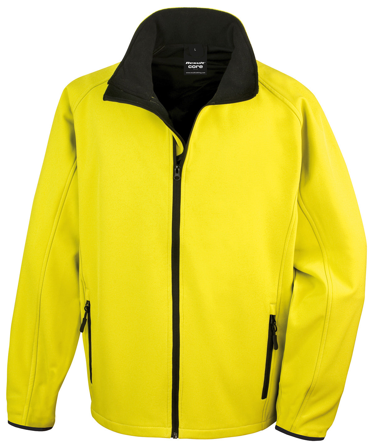 Core printable softshell jacket - Yellow/Black