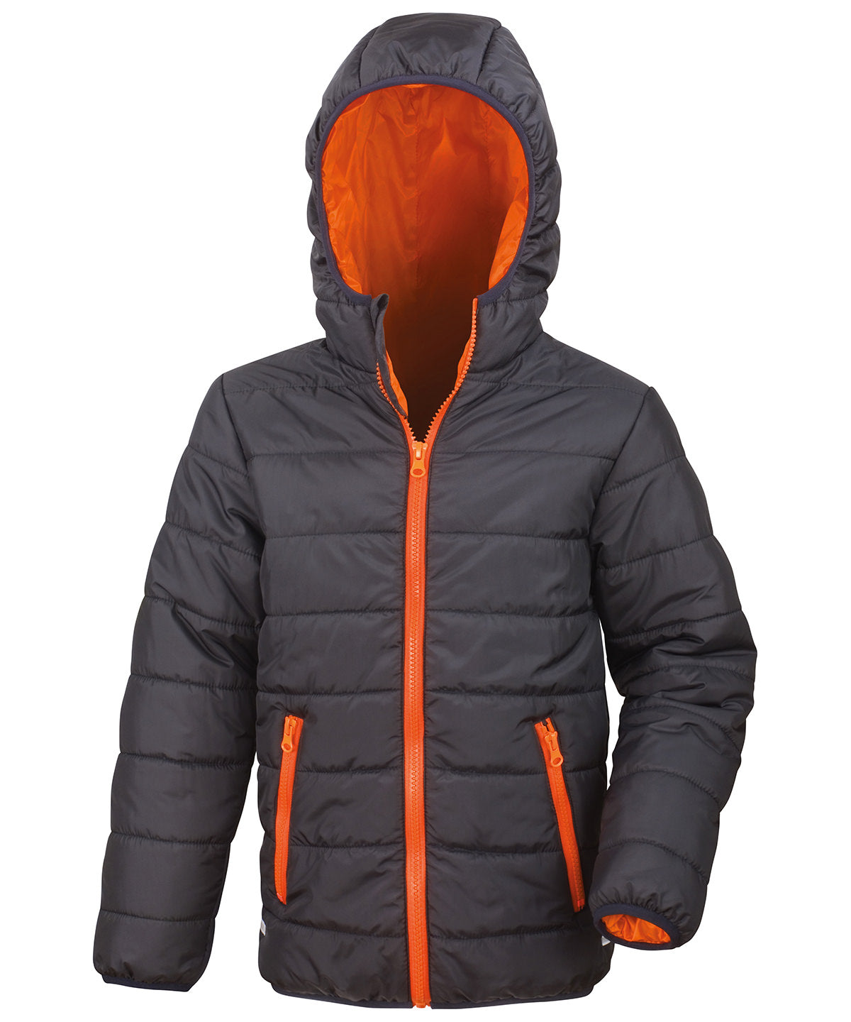 Core junior soft padded jacket - Black/Orange