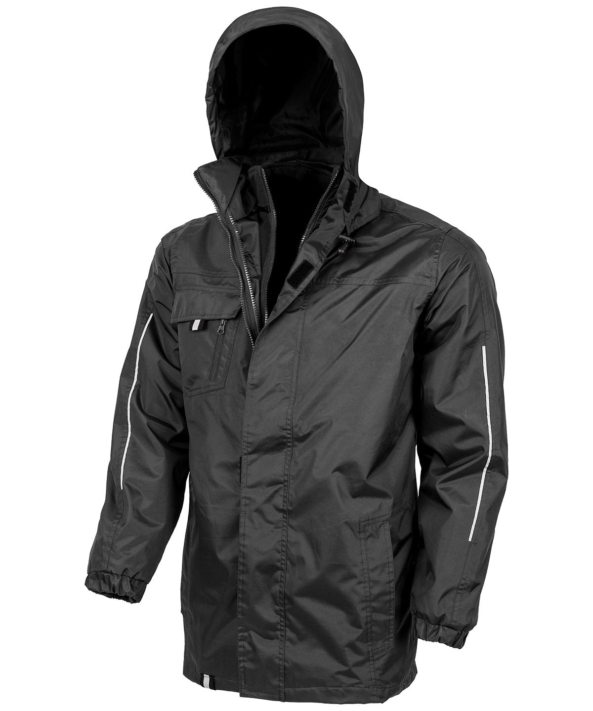 3-in1 CORE transit jacket with printable softshell inner - Black