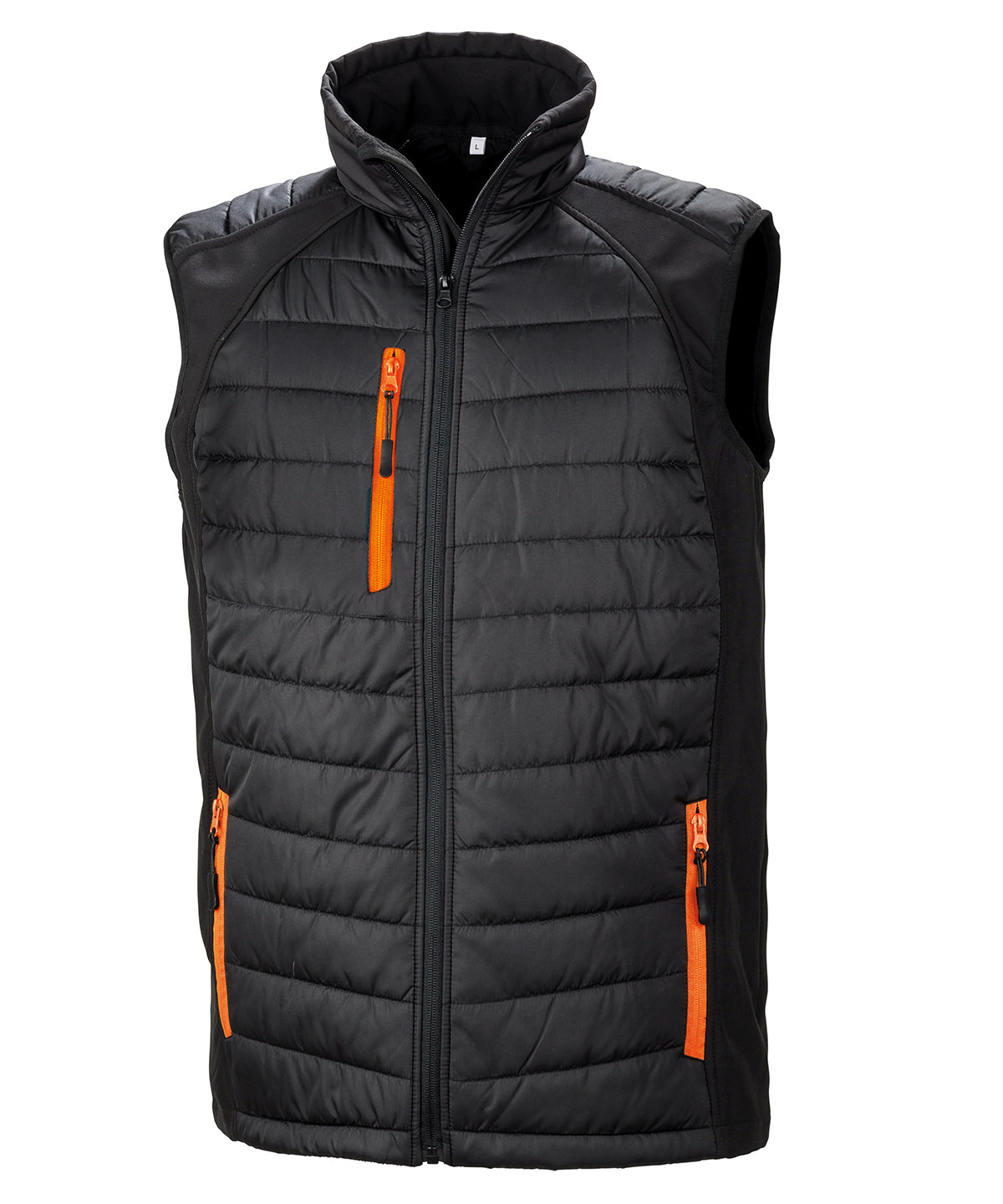Compass padded softshell gilet  - Black/Orange