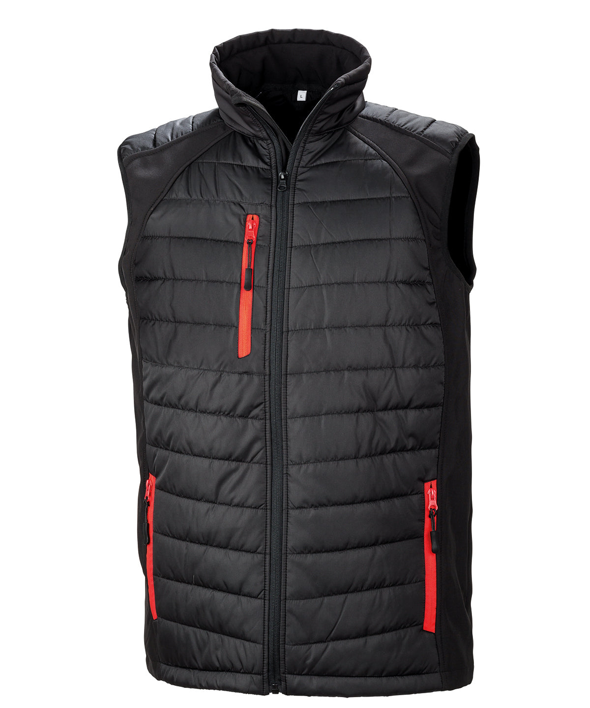 Compass padded softshell gilet  - Black/Red