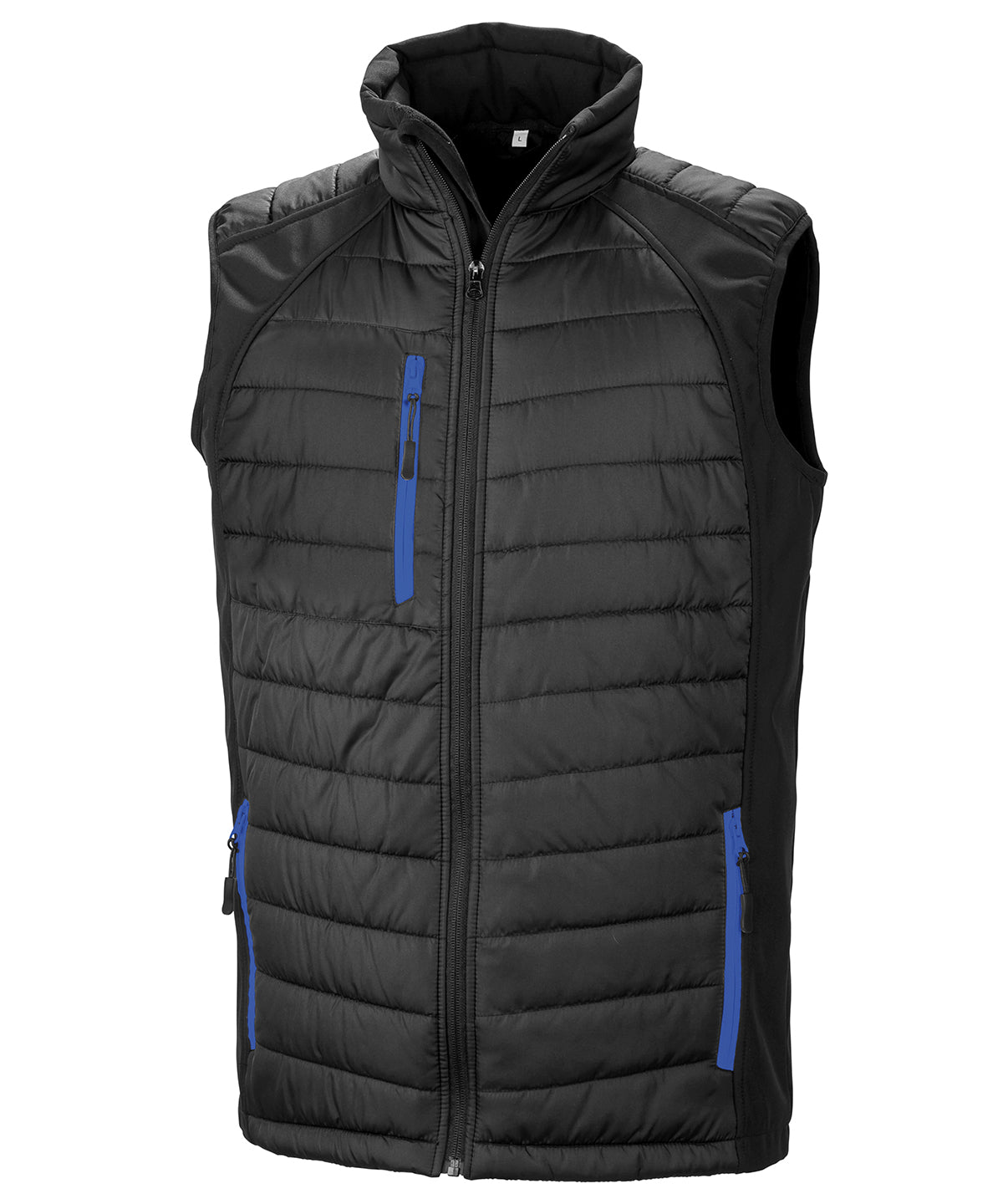 Compass padded softshell gilet  - Black/Royal