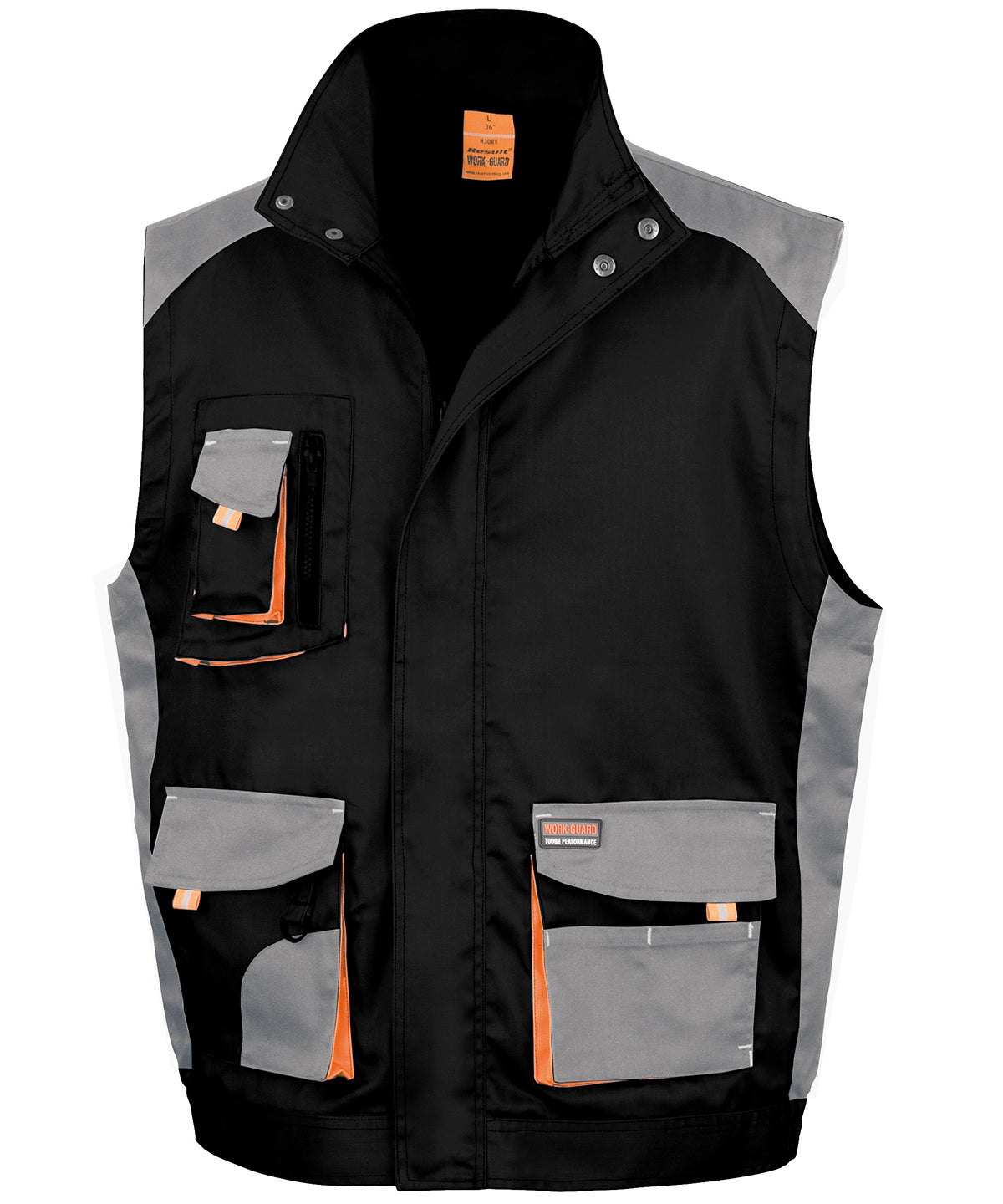 Work-Guard lite gilet - Black/Grey/Orange