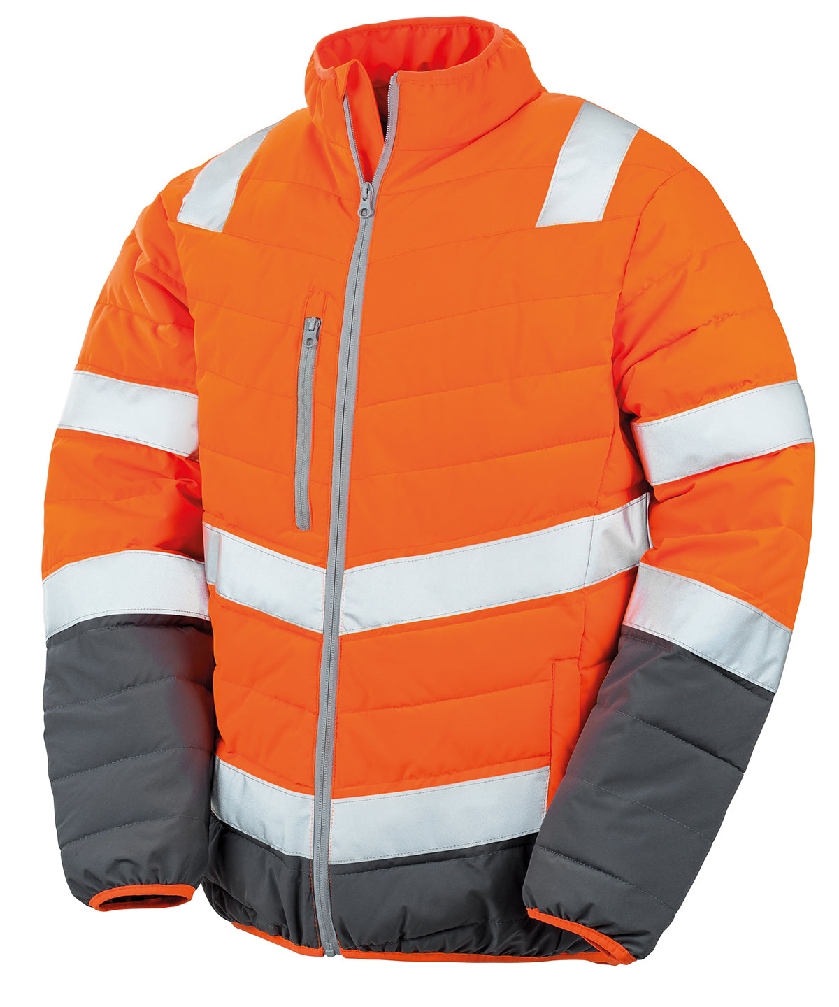Soft padded safety jacket - Fluorescent Orange