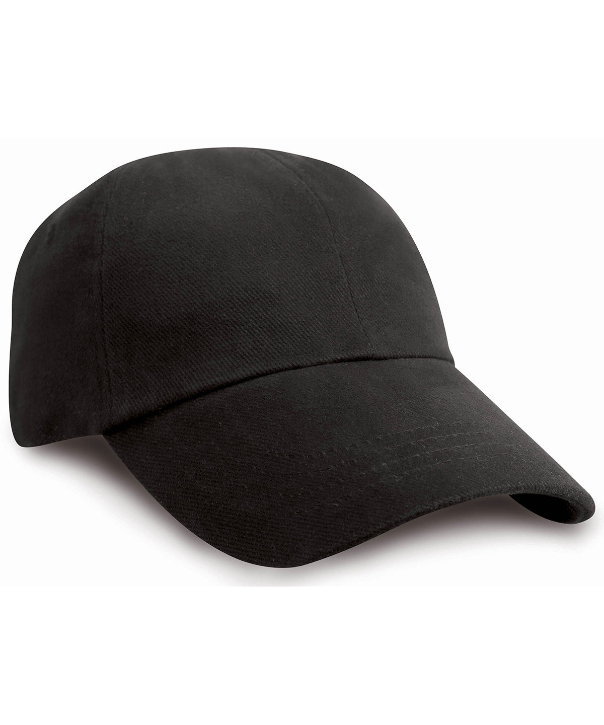 Junior low-profile heavy brushed cotton cap - Black