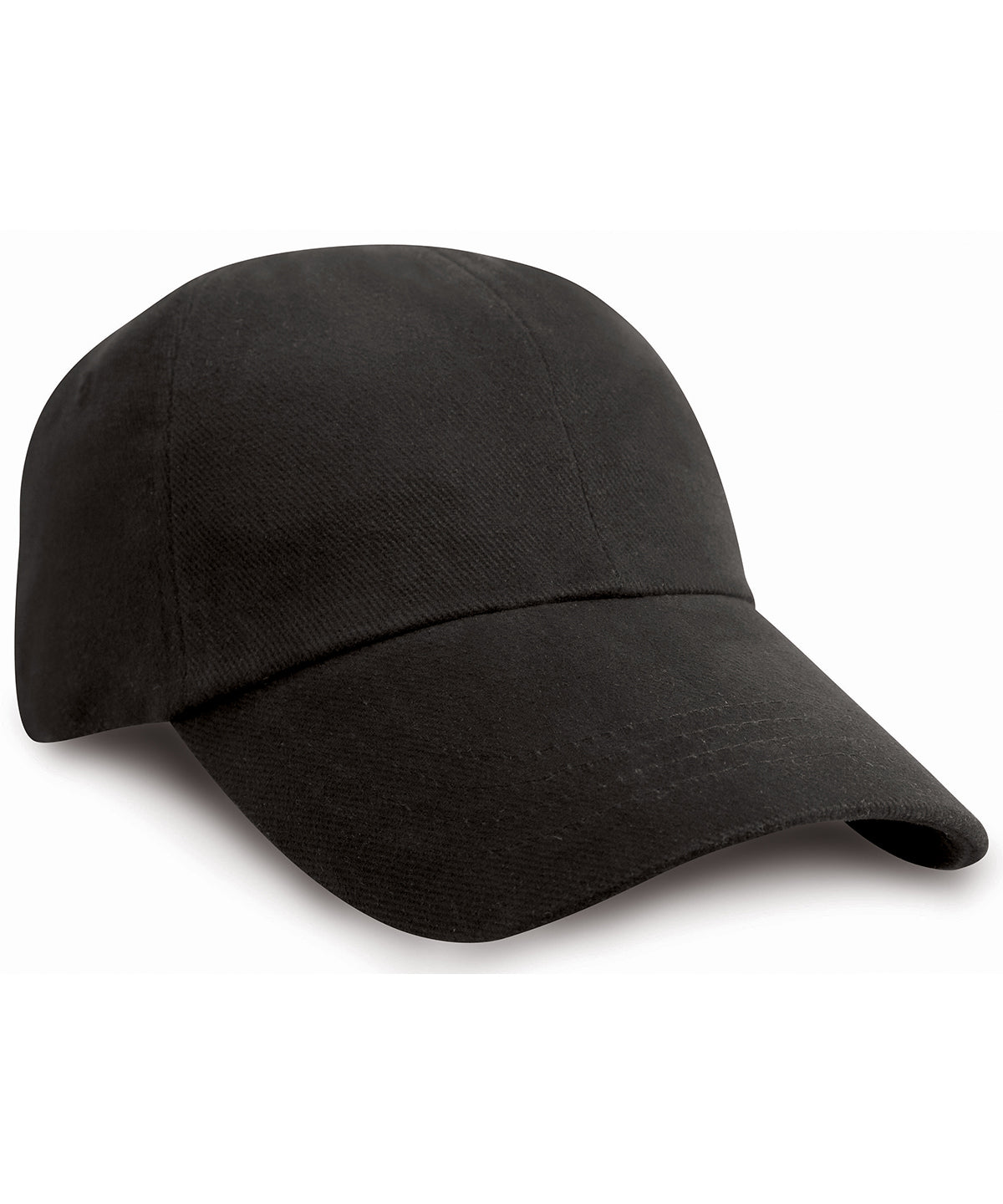 Low-profile heavy brushed cotton cap - Black