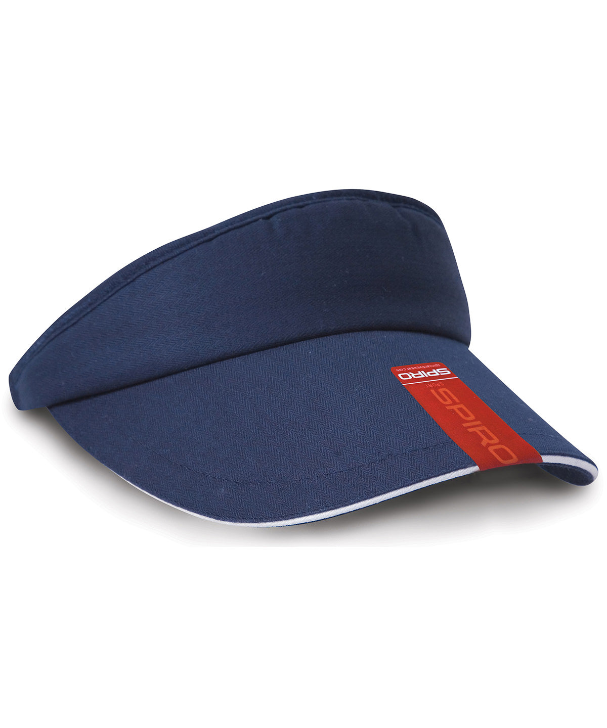 Herringbone sun visor with sandwich peak - Navy/White