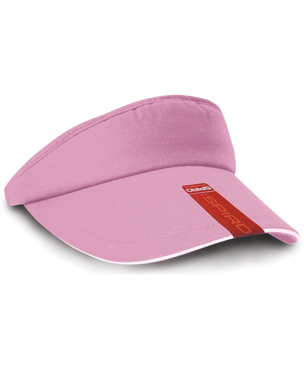 Herringbone sun visor with sandwich peak - Pink/White