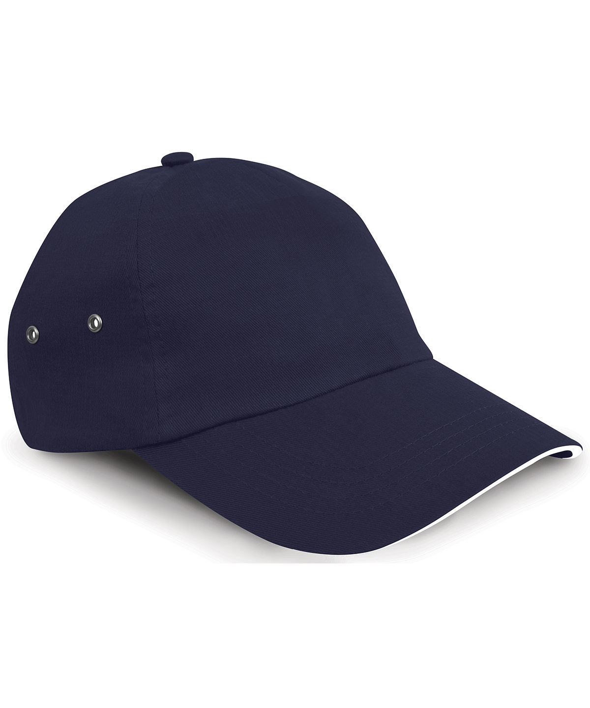 Printers plush cotton 5-panel cap - Navy/White