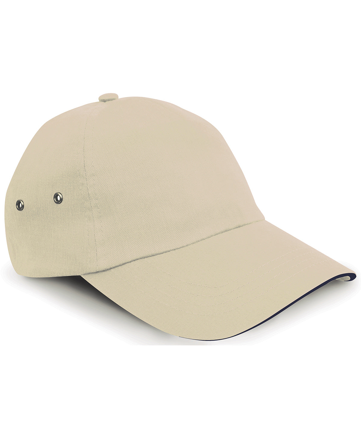 Printers plush cotton 5-panel cap - Putty/Navy