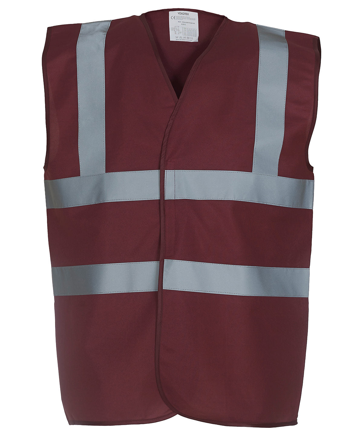 Hi-vis 2-band-and-braces waistcoat (HVW100) - Maroon