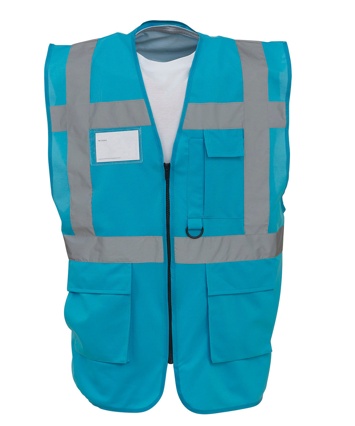Multifunctional executive hi-vis waistcoat (HVW801) - Sapphire