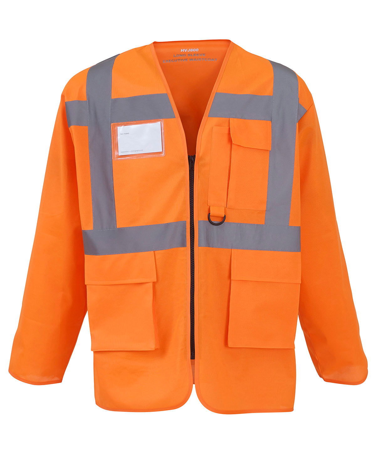 Hi-vis executive long sleeve waistcoat (HVJ800) - Orange