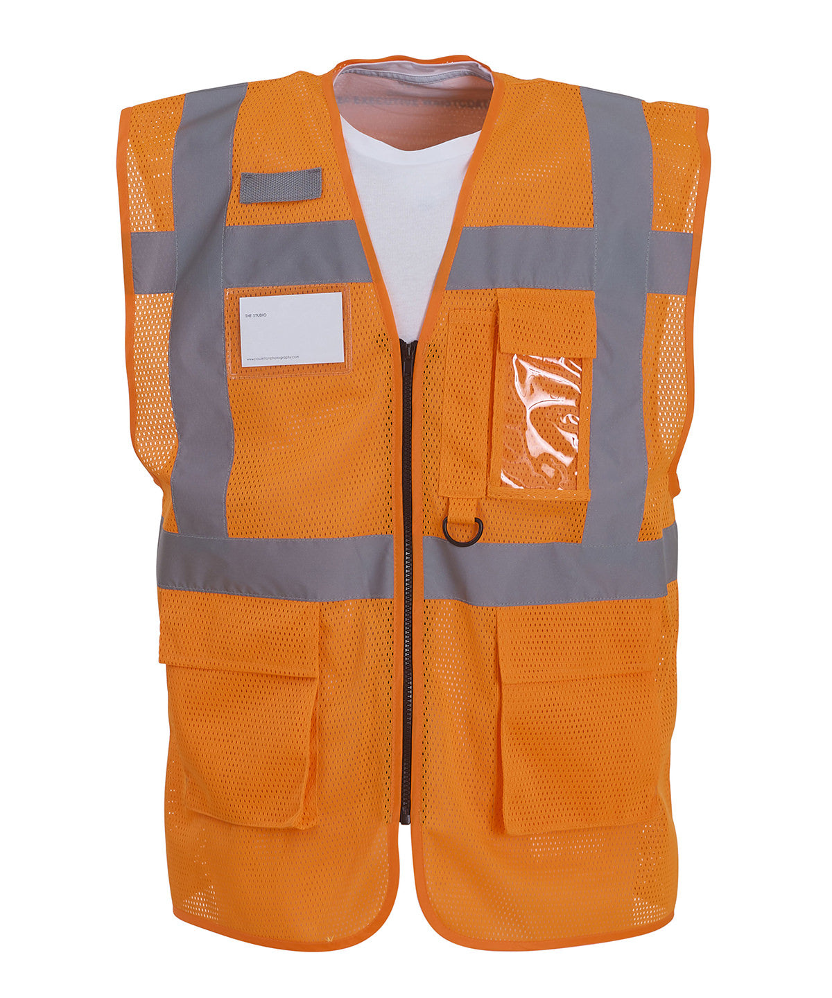 Hi-vis top cool open-mesh executive waistcoat (HVW820) - Orange
