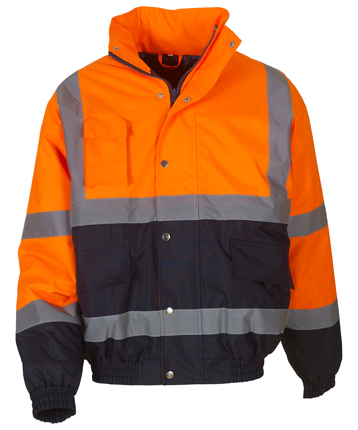 Hi-vis two-tone bomber jacket (HVP218) - Orange/Navy