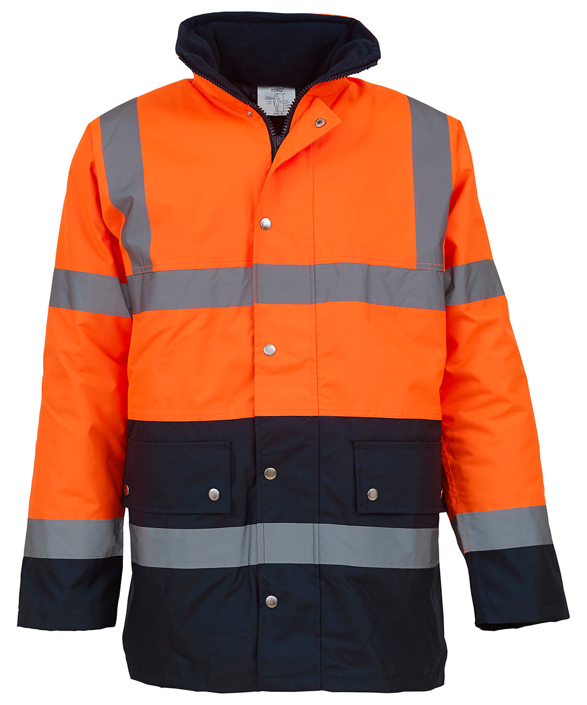 Hi-vis two-tone motorway jacket (HVP302) - Orange/Navy